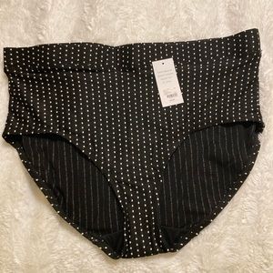 NWT Cacique Dot Texture Swim Brief 18